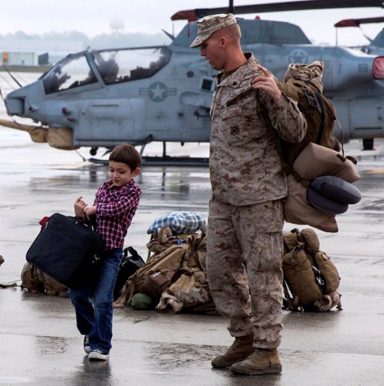 Marine Dad and son pic